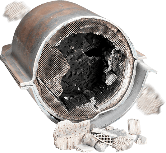 Разрушенный катализатор